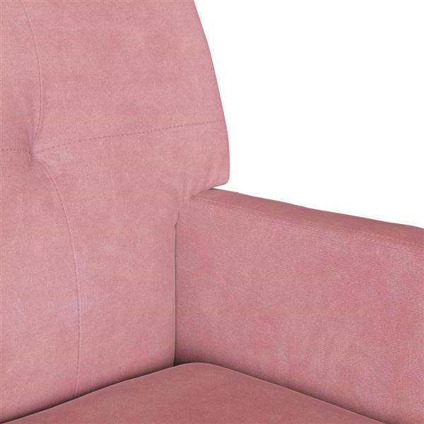 Grote foto vidaxl chesterfield bank roze 112 x 65 5 x 75 cm fluweel huis en inrichting overige huis en inrichting