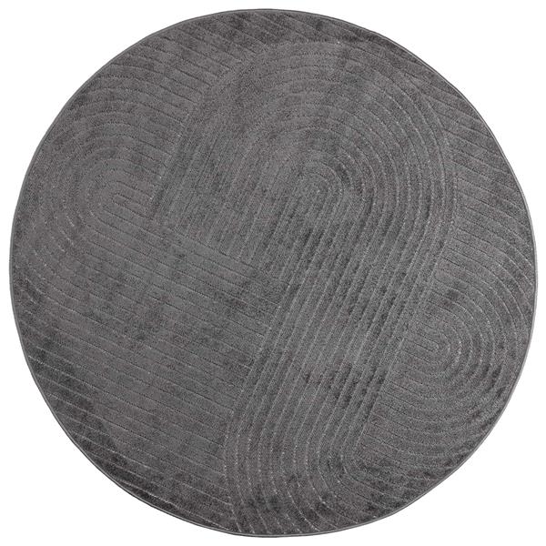 Grote foto vidaxl vloerkleden rond palmeras antraciet 160 cm polyester huis en inrichting vloerbedekking en kleden