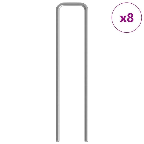 Grote foto vidaxl konijnenkooi zilver 400 x 100 x 210 cm gegalvaniseerd staal dieren en toebehoren hokken en kooien