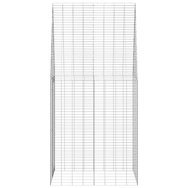 Grote foto vidaxl konijnenkooi zilver 400 x 100 x 210 cm gegalvaniseerd staal dieren en toebehoren hokken en kooien