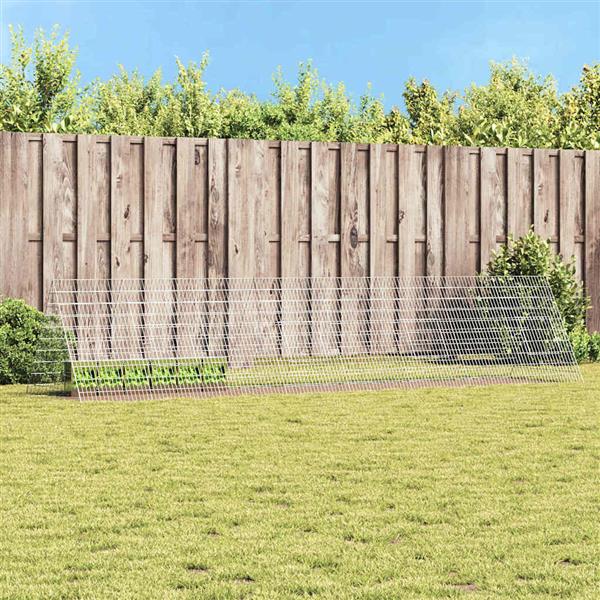 Grote foto vidaxl konijnenkooi zilver 215 x 100 x 85 cm gegalvaniseerd staal dieren en toebehoren hokken en kooien