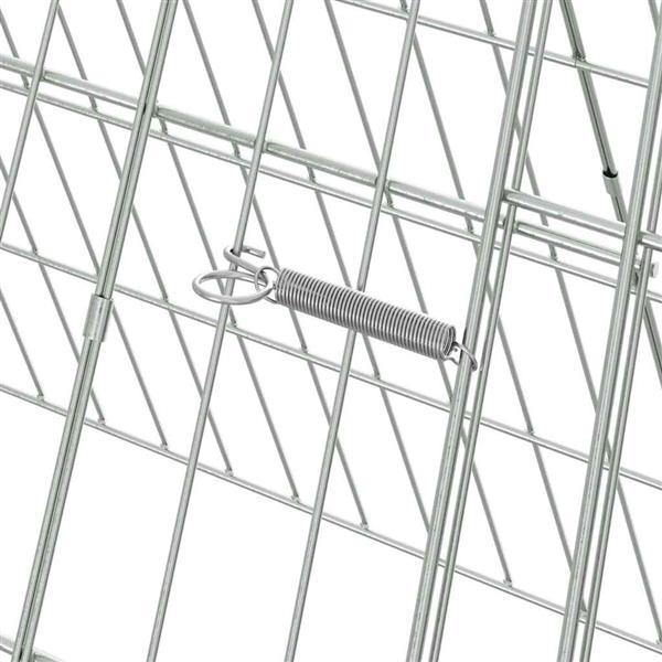 Grote foto vidaxl konijnenkooi zilver 650 x 55 x 55 cm gegalvaniseerd staal dieren en toebehoren hokken en kooien