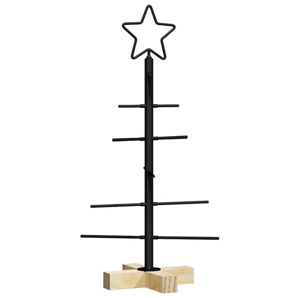 Grote foto vidaxl metalen kerstboom zwart 59 5 cm poedergecoat staal diversen overige diversen