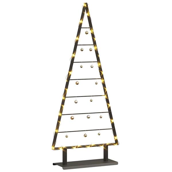 Grote foto vidaxl metalen kerstboom met standaard zwart 125 5 cm staal diversen overige diversen
