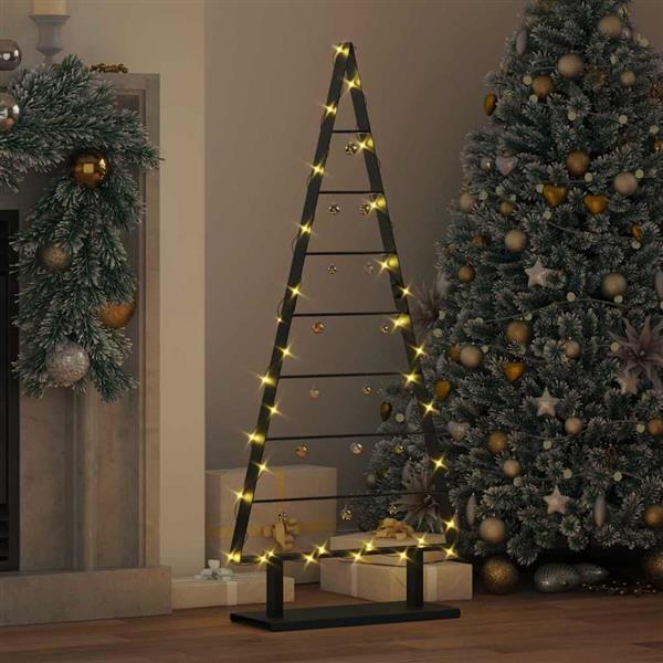 Grote foto vidaxl metalen kerstboom met standaard zwart 125 5 cm staal diversen overige diversen