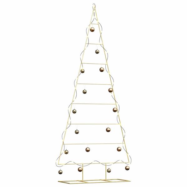 Grote foto vidaxl metalen kerstboom met standaard goud 211 cm poedergecoat staal diversen overige diversen