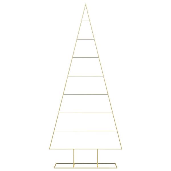Grote foto vidaxl metalen kerstboom met standaard goud 211 cm poedergecoat staal diversen overige diversen
