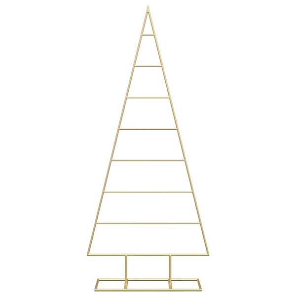 Grote foto vidaxl metalen kerstboom met standaard goud 125 cm poedergecoat staal diversen overige diversen