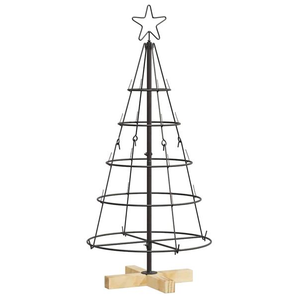 Grote foto vidaxl kerst cone boom met standaard zwart 90 cm staal diversen overige diversen