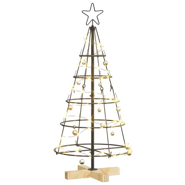 Grote foto vidaxl kerst cone boom met standaard zwart 90 cm staal diversen overige diversen
