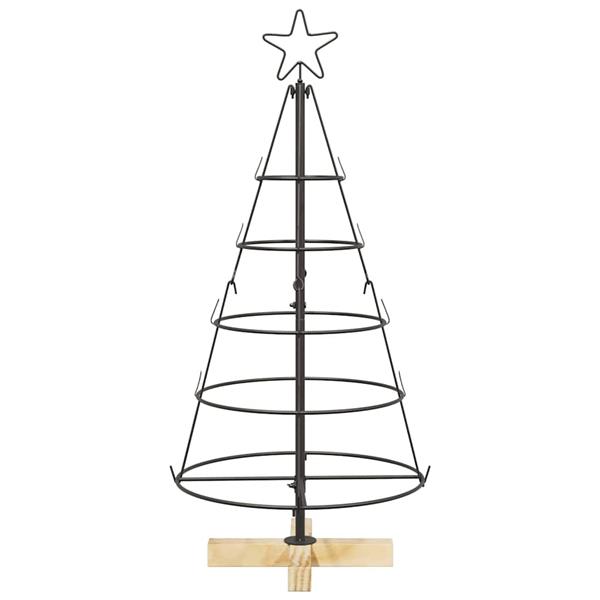 Grote foto vidaxl kerst cone boom met standaard zwart 90 cm staal diversen overige diversen
