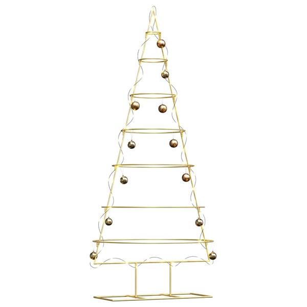 Grote foto vidaxl metalen kerstboom met standaard goud 180 cm poedergecoat staal diversen overige diversen