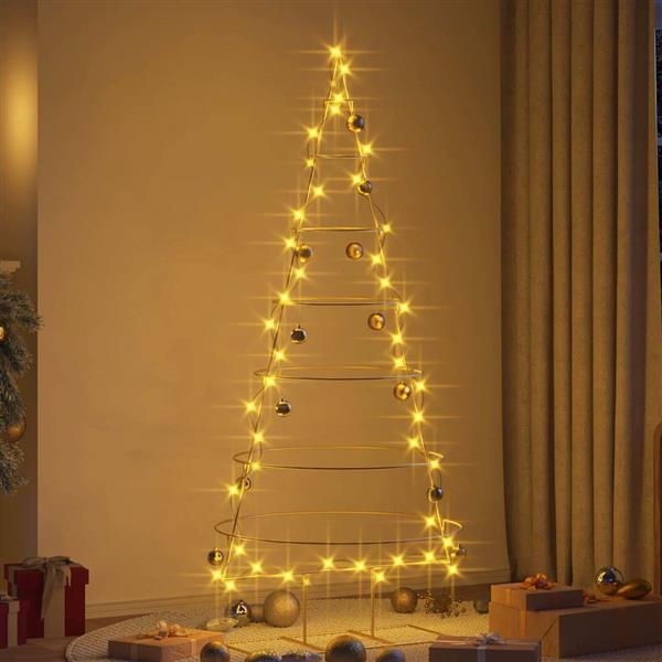 Grote foto vidaxl metalen kerstboom met standaard goud 180 cm poedergecoat staal diversen overige diversen