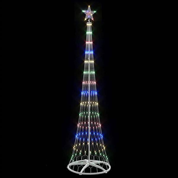 Grote foto vidaxl led kerstboom met 290 led multikleur 250 cm metaal diversen overige diversen