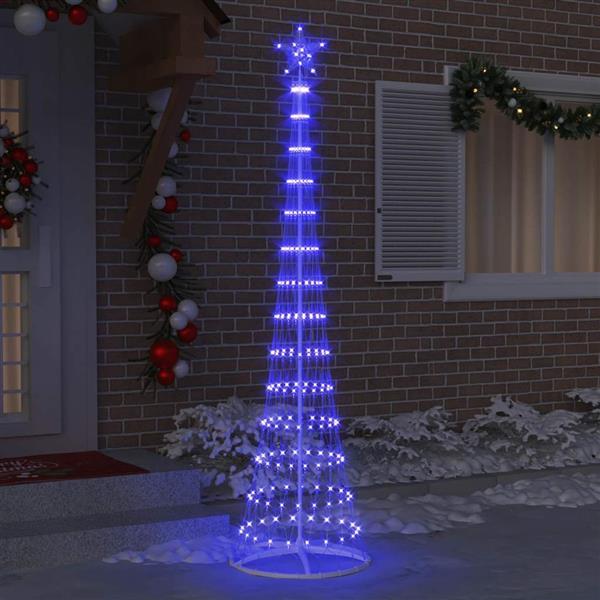 Grote foto vidaxl led kerstboom met 290 led met standaard blauw 250 cm metaal diversen overige diversen