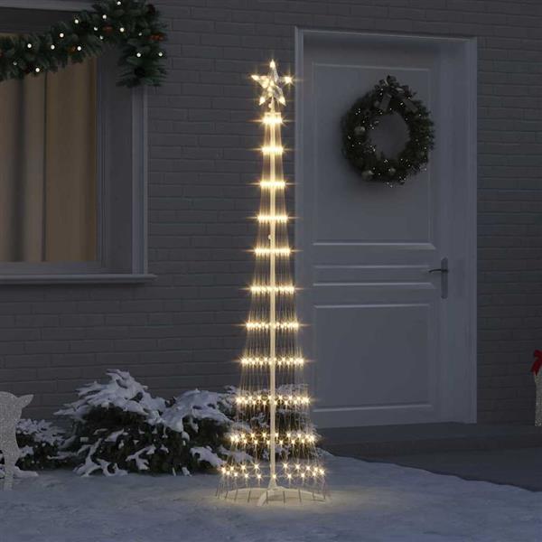 Grote foto vidaxl led kerstboom met 230 led warmwit 51 x 51 x 190 cm metaal diversen overige diversen
