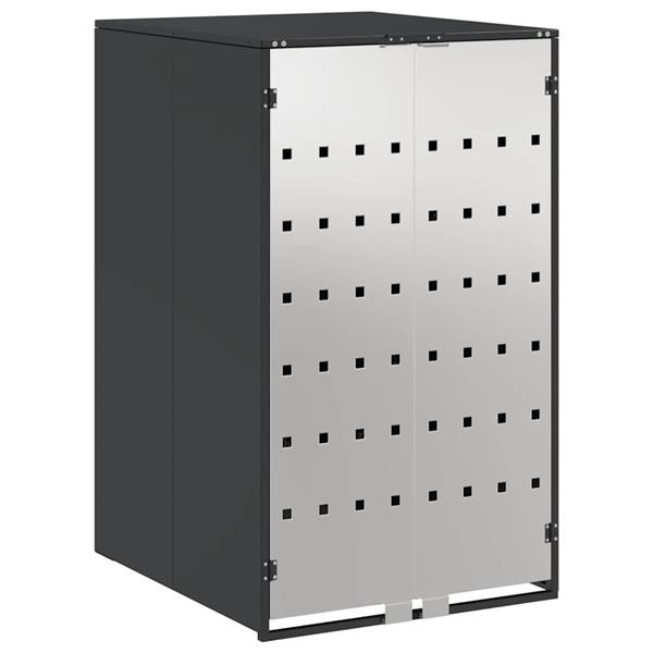 Grote foto vidaxl afvalcontaineropslag met gasliftdeksel voor 240l container tuin en terras overige tuin en terras