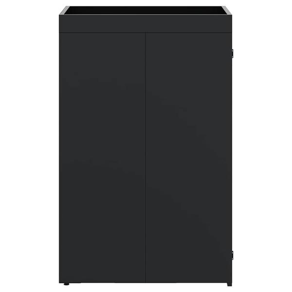 Grote foto vidaxl zwenkwagen opslag met plantenbakdak voor enkel 240l bak zwart tuin en terras overige tuin en terras