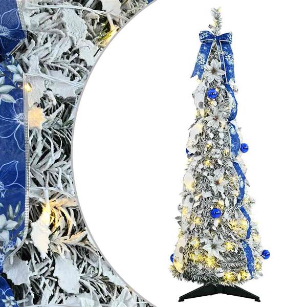 Grote foto vidaxl kunstkerstboom met 50 led met standaard wit 120 cm pvc diversen overige diversen