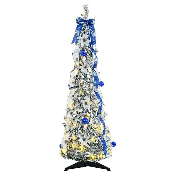 Grote foto vidaxl kunstkerstboom met 50 led met standaard wit 120 cm pvc diversen overige diversen