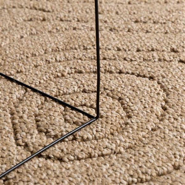 Grote foto vidaxl vloerkleden moir agira naturel 200 x 140 cm polyester huis en inrichting vloerbedekking en kleden