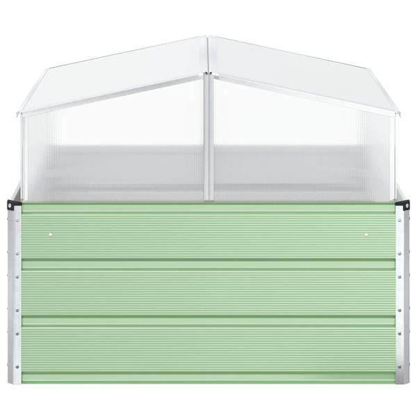 Grote foto vidaxl plantenbak pastel groen 100 x 100 x 77 cm gegalvaniseerd staal tuin en terras overige tuin en terras