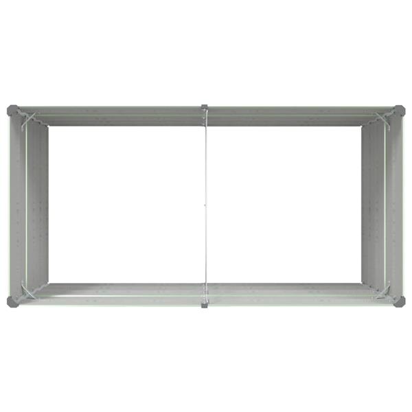 Grote foto vidaxl plantenbak pastelgroen 195 x 100 x 45 cm gegalvaniseerd staal tuin en terras overige tuin en terras