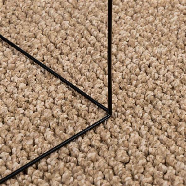 Grote foto vidaxl vloerkleden vierkant agira naturel 240 x 240 cm polyester huis en inrichting vloerbedekking en kleden