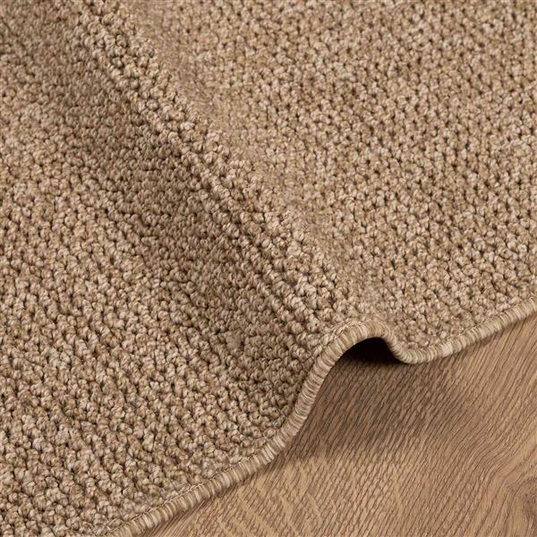 Grote foto vidaxl vloerkleden vierkant agira naturel 120 x 120 cm polyester huis en inrichting vloerbedekking en kleden