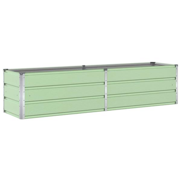Grote foto vidaxl plantenbak pastelgroen 480 x 50 x 45 cm gegalvaniseerd staal tuin en terras overige tuin en terras