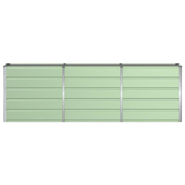 Grote foto vidaxl plantenbak groen 240 x 40 x 75 cm staal tuin en terras overige tuin en terras