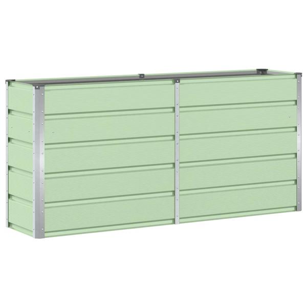 Grote foto vidaxl plantenbak groen 160 x 40 x 75 cm staal tuin en terras overige tuin en terras