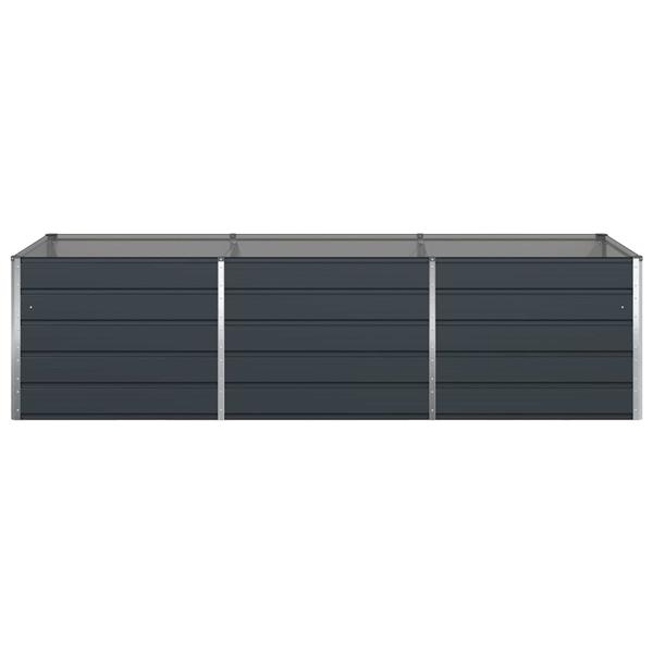 Grote foto vidaxl plantenbak antraciet 195 x 100 x 45 cm gegalvaniseerd staal tuin en terras overige tuin en terras