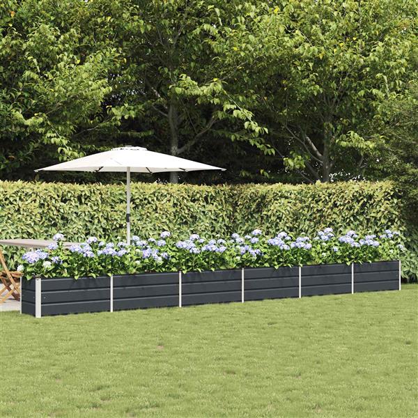 Grote foto vidaxl plantenbak antraciet 480 x 50 x 45 cm gegalvaniseerd staal tuin en terras overige tuin en terras
