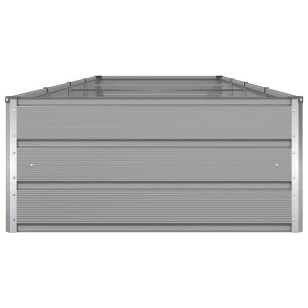 Grote foto vidaxl plantenbak lichtgrijs 195 x 100 x 45 cm gegalvaniseerd staal tuin en terras overige tuin en terras