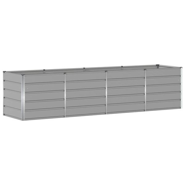 Grote foto vidaxl plantenbak lichtgrijs 240 x 80 x 75 cm staal tuin en terras overige tuin en terras