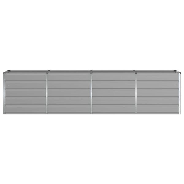 Grote foto vidaxl plantenbak lichtgrijs 240 x 80 x 75 cm staal tuin en terras overige tuin en terras