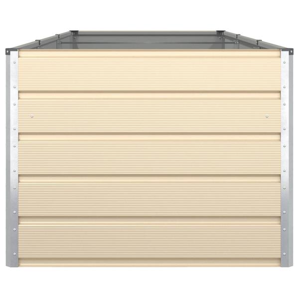 Grote foto vidaxl plantenbak ivoor 195 x 100 x 45 cm gegalvaniseerd staal tuin en terras overige tuin en terras