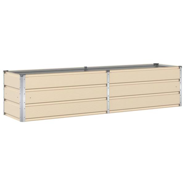 Grote foto vidaxl plantenbak ivoor 480 x 50 x 45 cm gegalvaniseerd staal tuin en terras overige tuin en terras