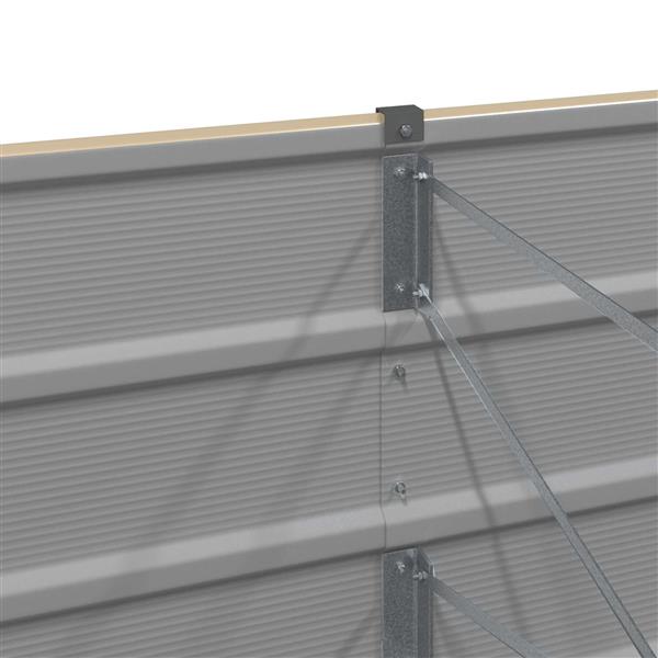 Grote foto vidaxl plantenbak ivoor 240 x 80 x 75 cm staal tuin en terras overige tuin en terras