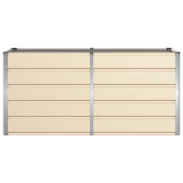 Grote foto vidaxl plantenbak ivoor 160 x 80 x 75 cm staal tuin en terras overige tuin en terras