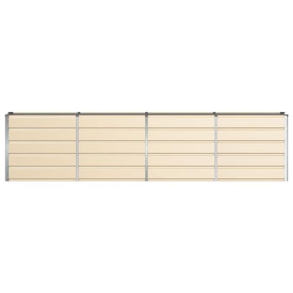 Grote foto vidaxl plantenbak ivoor 320 x 40 x 75 cm staal tuin en terras overige tuin en terras