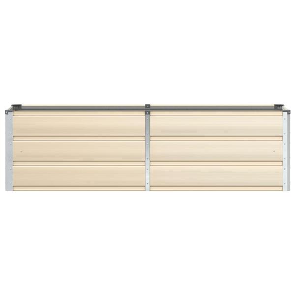 Grote foto vidaxl plantenbak ivoor 160 x 40 x 45 cm staal tuin en terras overige tuin en terras