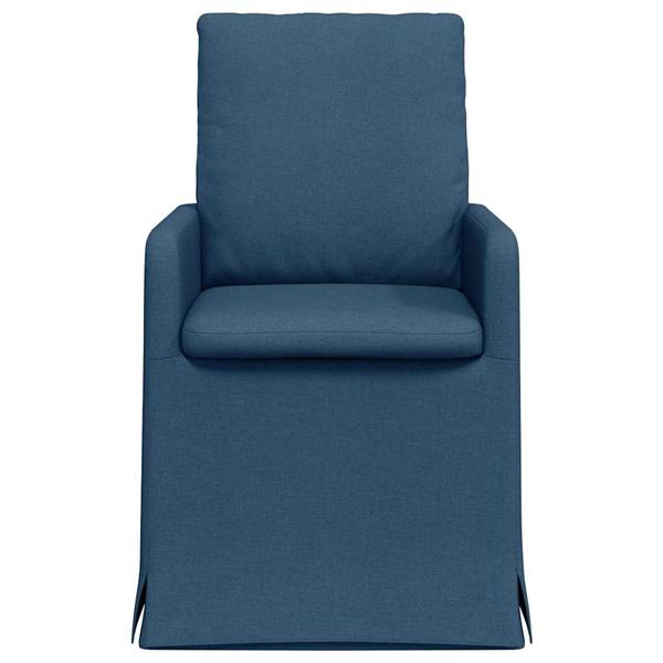 Grote foto vidaxl eettafelstoelen 2 pcs blauw 57 x 67 x 98 cm stof huis en inrichting stoelen