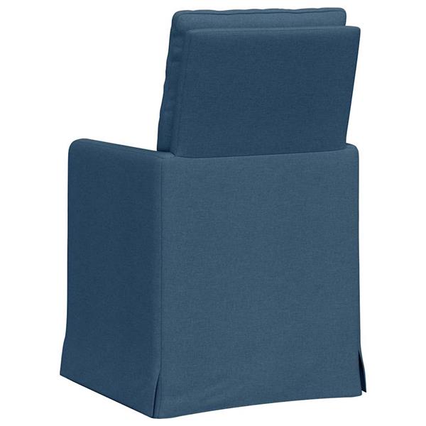 Grote foto vidaxl eettafelstoelen 2 pcs blauw 57 x 67 x 98 cm stof huis en inrichting stoelen