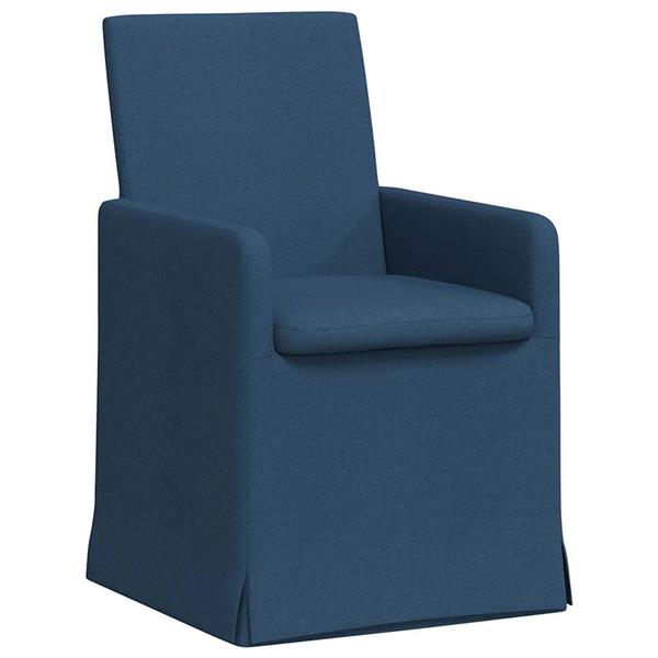Grote foto vidaxl eettafelstoelen 2 pcs blauw 57 x 67 x 95 cm stof huis en inrichting stoelen