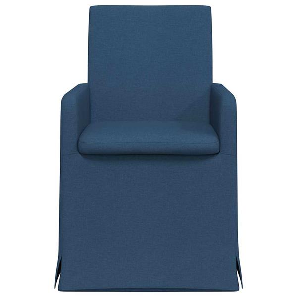 Grote foto vidaxl eettafelstoelen 2 pcs blauw 57 x 67 x 95 cm stof huis en inrichting stoelen