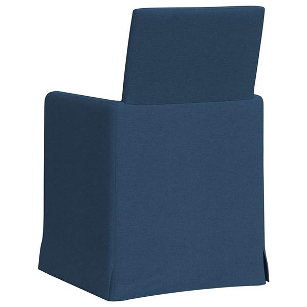 Grote foto vidaxl eettafelstoelen 2 pcs blauw 57 x 67 x 95 cm stof huis en inrichting stoelen