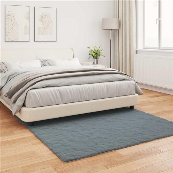 Grote foto vidaxl antislip neplederen konijnenbont vloerkleed olite antraciet huis en inrichting vloerbedekking en kleden