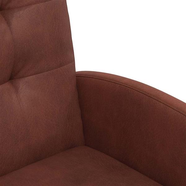 Grote foto vidaxl eetkamerstoelen met wieltjes 2 pcs glanzend bruin kunstleer huis en inrichting stoelen